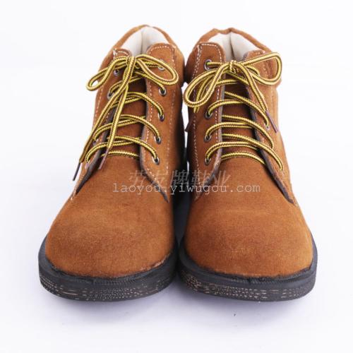 luyou factory direct selling suede car tire sole anti-smashing anti-piercing high temperature resistant electric welding protective labor shoes