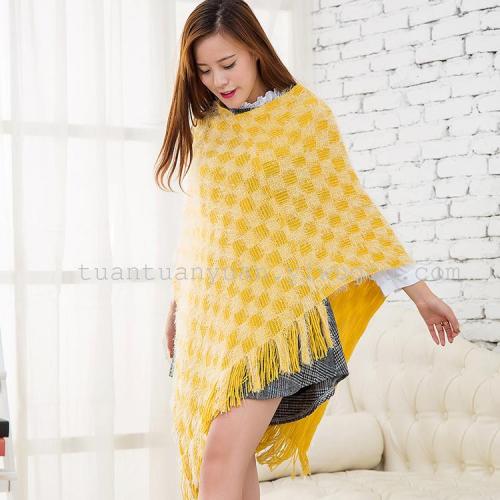 shawl factory direct sales new v-neck suit tassel wool shawl cape female knitted coat