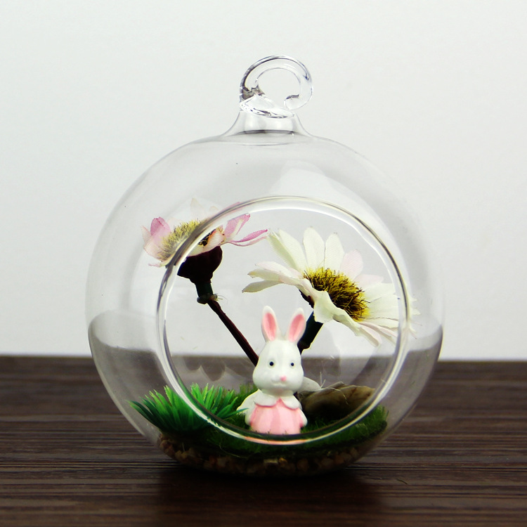 创意玻璃景观 高档玻璃瓶沙子仿真植物香薰 167