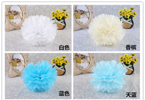 Paper Flower Ball Paper Flower Factory European and American Decoration Wedding Birthday Party Paper Pull Flower