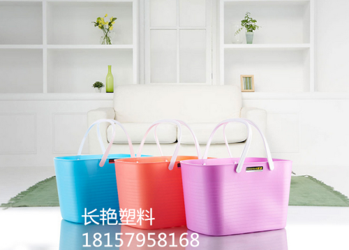 Multifunctional Colorful Storage Cabas Supermarket Basket Fruit Basket Bottom Hollow Carved Clean and Beautiful 376