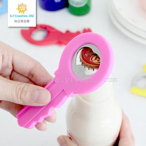 key silicone bottle opener （can be used as refrigerator magnet