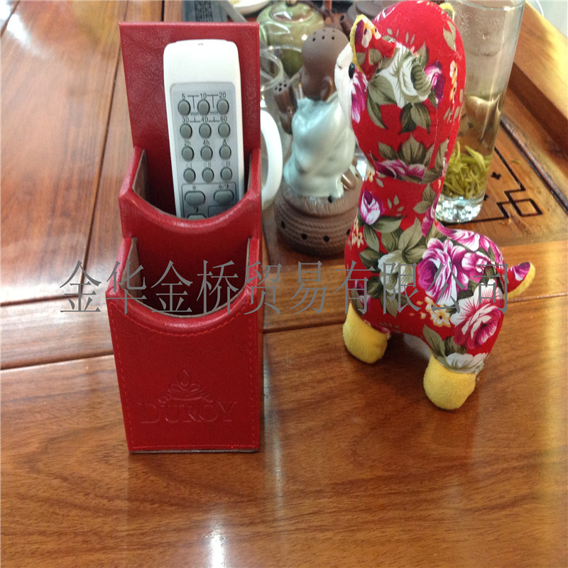 酒店宾馆客房皮具双管遥控器座可印Logo量大从优