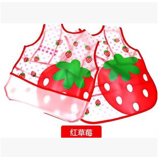 eva lace-up cartoon pattern waterproof baby clothes with bib children‘s transparent coverall factory direct