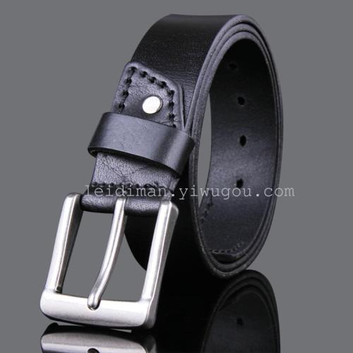manufacturer brand wholesale woven first layer cowhide leather belt high-grade men‘s belt