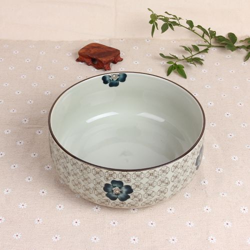 factory direct wholesale 8-inch ribs bowl large soup bowl ceramic bowl
