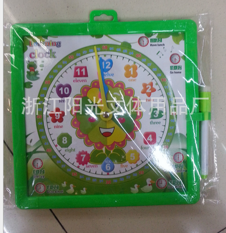 high quality children‘s drawing board doodle board small clock puzzle board