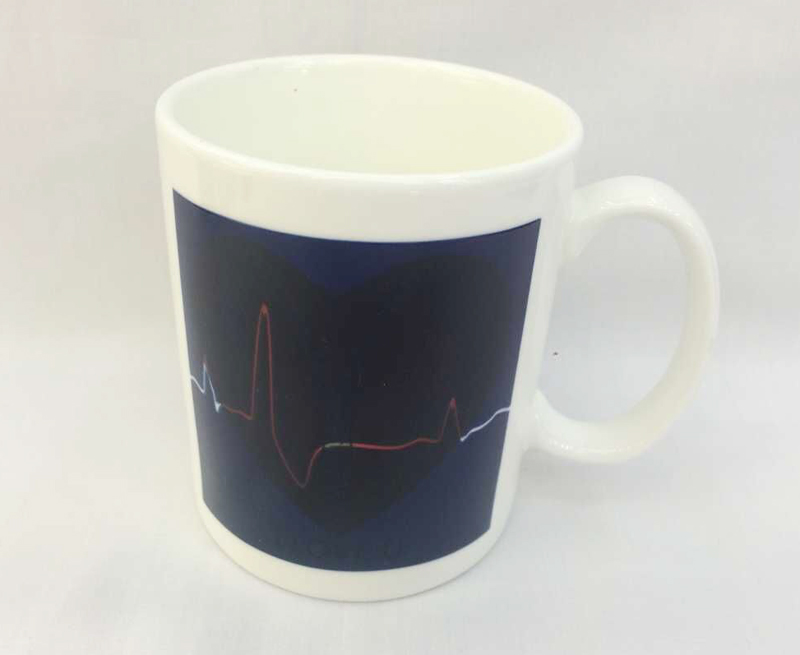 创意新款心跳杯 心电图变色杯 爱心拉链水杯