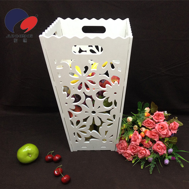 雕花镂空大号垃圾桶 置物架 脏衣蓝 玩具箱 收纳桶BG035