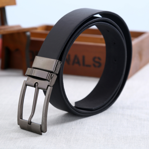 .5 Alloy Rotating Head Dual-Use Pin Buckle Double-Sided Pu Belt Men‘s Belt 