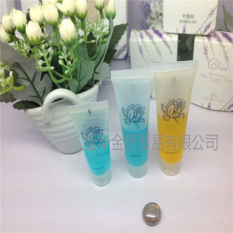 酒店宾馆会所专用一次性洗发液沐浴液软管可印logo