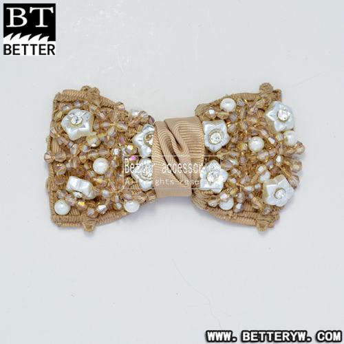 New Arrival Autumn and Winter Single Shoes Cloth Flower Beaded Beaded Shoes Flower Bow 0718-17