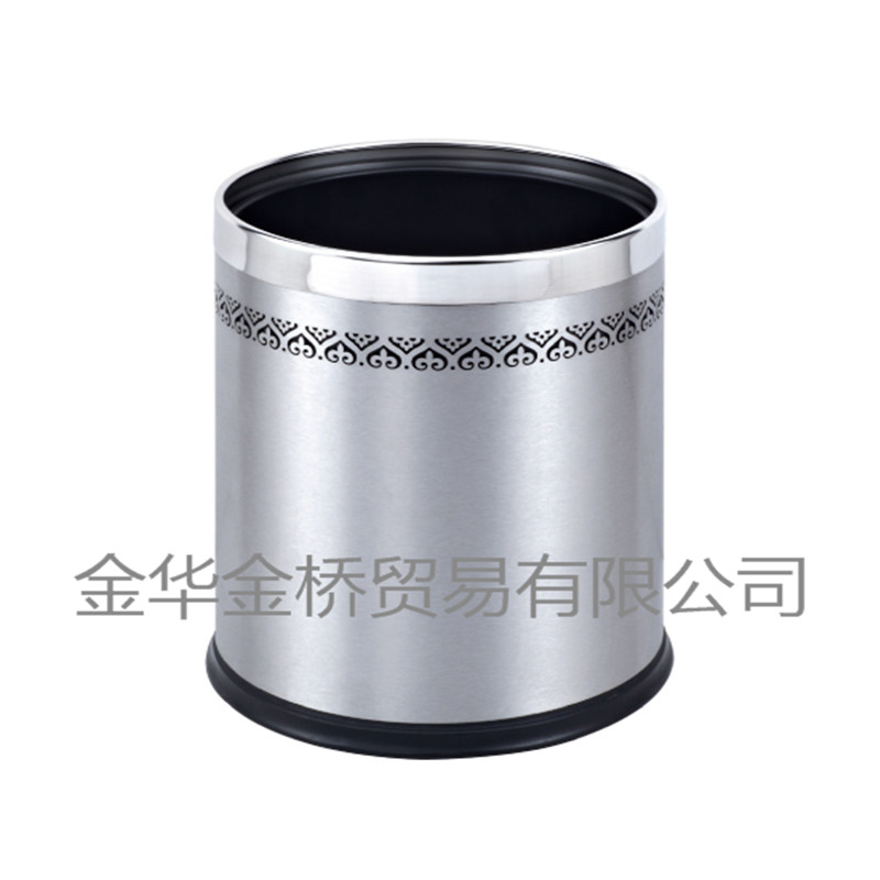 五星级酒店用品不锈钢双层垃圾桶客房桶可定做