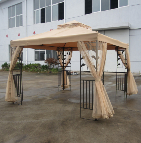 Outdoor Awning Car Shed Leaf Pattern Iron Luxury Tent 