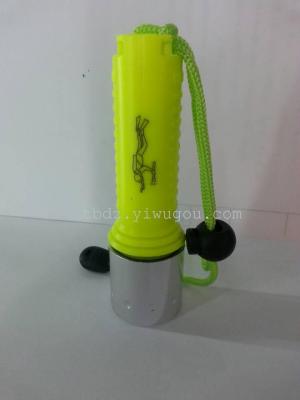 Hot selling diving flashlight, battery lamp waterproof lamp, strong flashlight, outdoor lighting