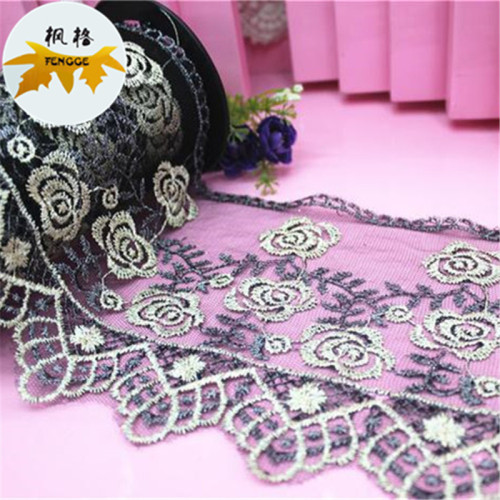 water soluble gold and silver wire clothing accessories hollow out lace new style lace factory direct sales