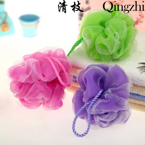 [Qing Zhi] Mesh Sponge Hot Selling Product Mesh Sponge Double Layer Set Silk Cloth Super Soft Loofah Large Size Shower Net Ball