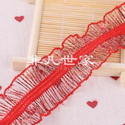 Gold and Silver Silk Lace Brushed Braid Hair Toy Crafts Accessories