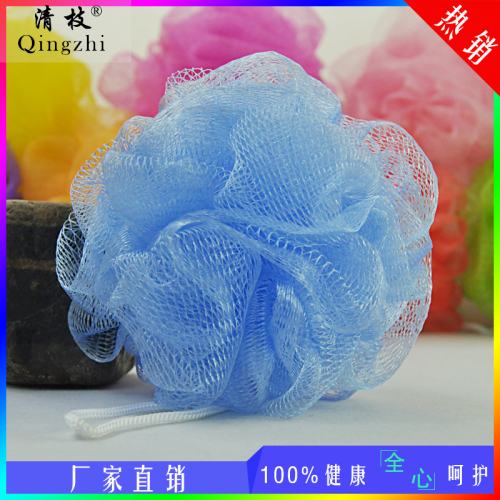 [Qing Zhi] Mesh Sponge Factory Direct Sales Monochrome Loofah 20G Bath Mesh Sponge