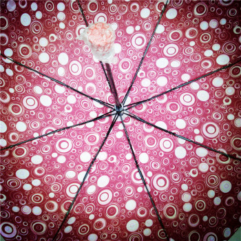 全自动圆圈伞三折伞折叠伞高端晴雨伞创意防风伞