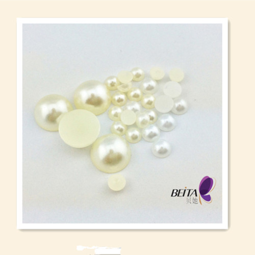 Imitation Imported 8mm Flat Imitation Pearl Semicircle DIY Jewelry Accessories 