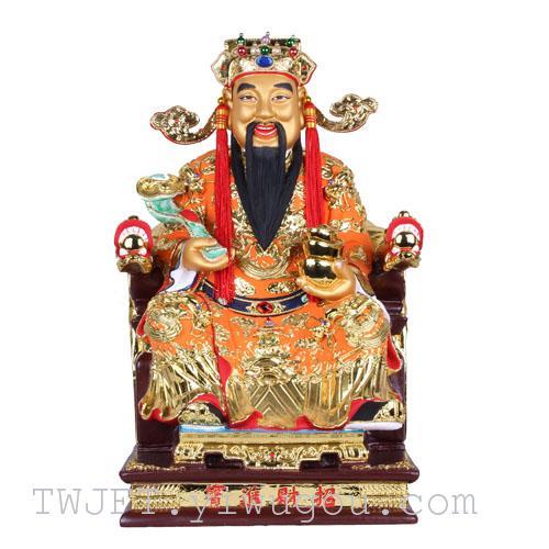 painted statue of god of wealth/resin crafts/buddha statue/religious articles
