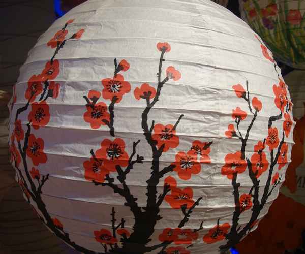 印花纸灯笼 中国风灯笼梅花纸灯笼婚庆装饰灯笼