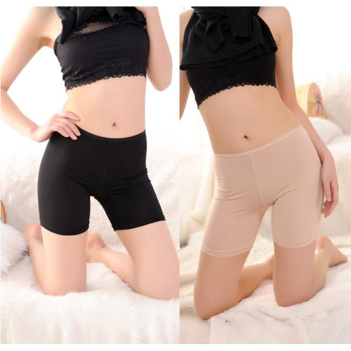 spring new ice silk solid color shorts anti-wardrobe malfunction base comfortable breathable safety pants
