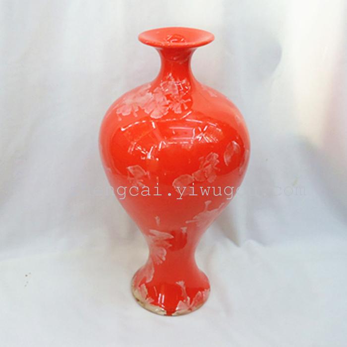 Crystalline glaze ceramic vase, craft vase, ceramic vase pic 1