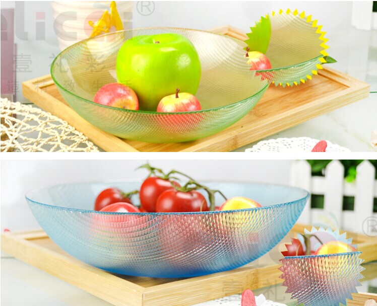 高级无铅水晶玻璃水果盘 居家装饰水果零食盘碟