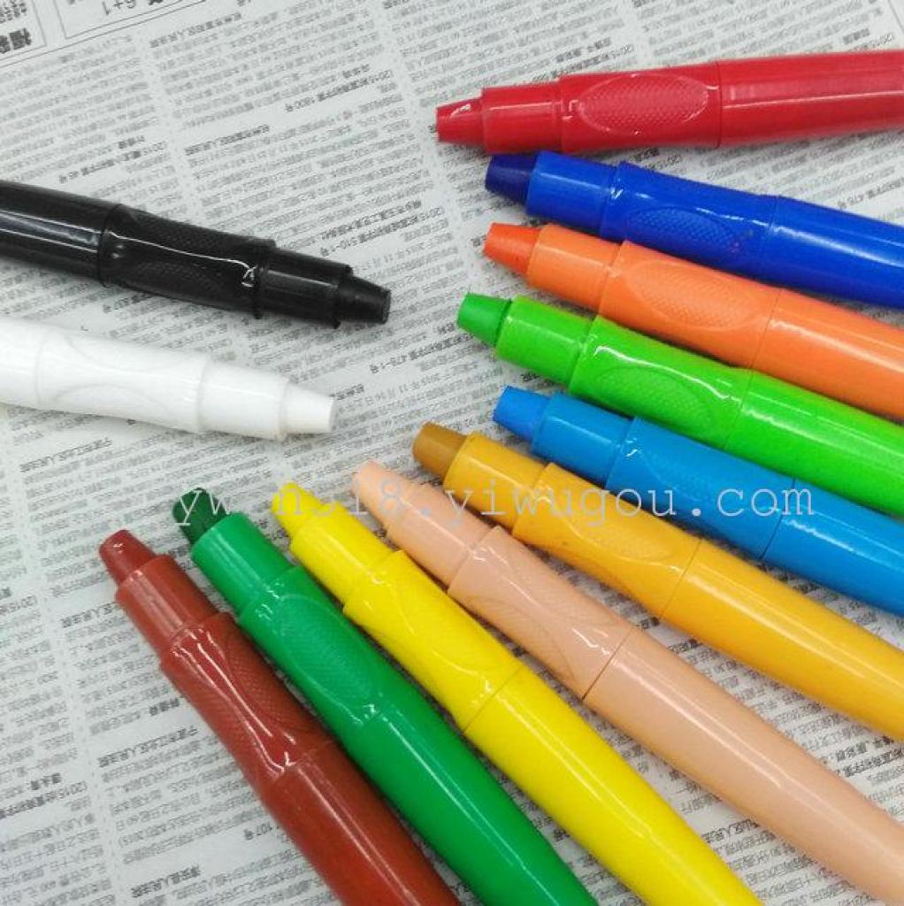 得力炫彩棒24色水溶性丝滑旋