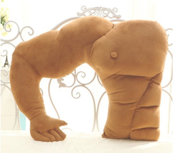 创意肌肉男朋友抱枕 肌肉男抱枕靠垫 手臂抱枕