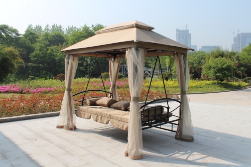 outdoor furniture tent swing lying bed courtyard rocking bed hanging chair double couple balcony courtyard iron hanging basket new