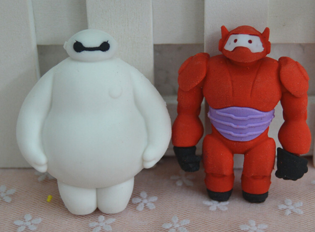 大白超能陆战队英雄big hero 吸卡立体玩具橡皮擦 批零