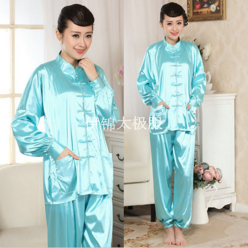 silk women‘s kung fu shirt thin tang suit ethnic style women‘s clothing morning exercise clothes