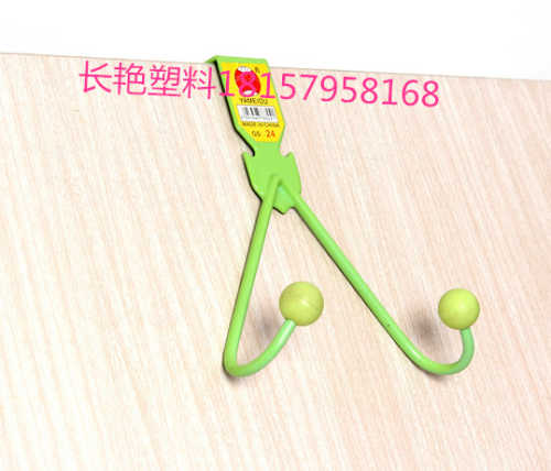 durable fashion plastic two rows hook color clothes towel rack gs24