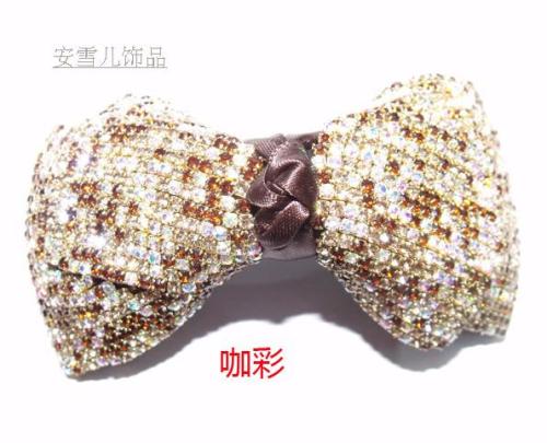double-layer collar full diamond hairpin top clip spring clip available in a variety of colors