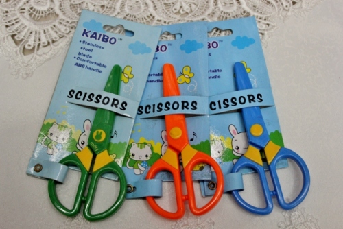 kaibo kebo full plastic safety scissors children‘s scissors toddler scissors kb8016 nail card