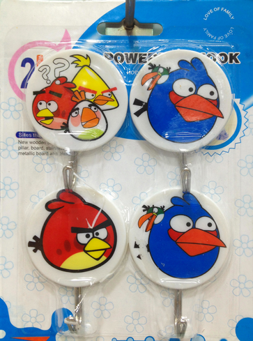 changyan printed plastic 4 cartoon hook sticky hook 401 new card round bird bearing 2kg