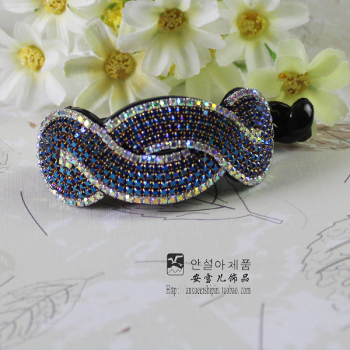 ponytail home banana clip south korea barrettes chain full diamond ponytail buckle ornament specification：