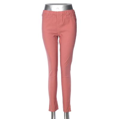 New  sunset red women's middle-waisted pants elastic  pencil pants casual  leggings