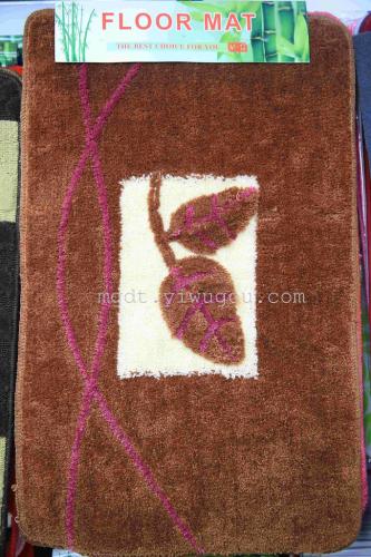 Shida Flocking Wool Absorbent Non-Slip Three-Dimensional Pattern Carpet Doormat 50 * 80cm