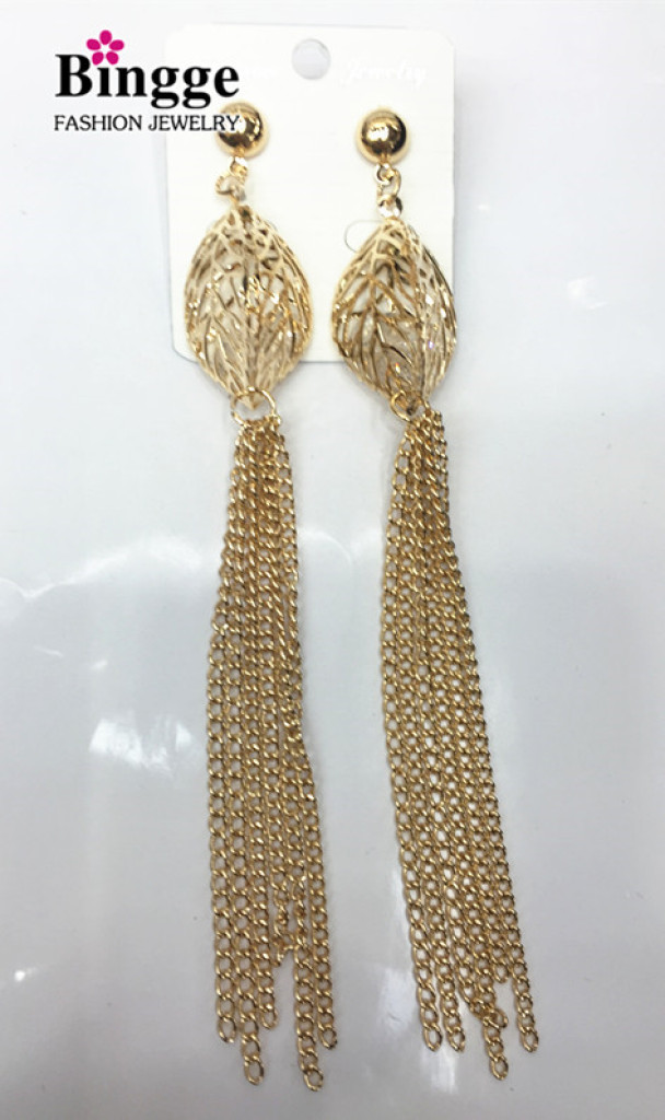 金属链条流苏耳环 欧美时尚流行夸张饰品