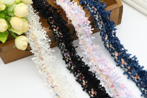 Factory Direct Sales Spot Goods 3cm Korean Ribbon Lace Classic Style Unilateral Toothbrush Hair Clothing Accessories Burr Belt