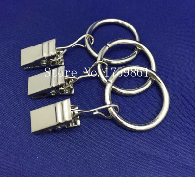 Curtain Clip + Ring, Curtain Clip Sub Hook with Ring Cloth Curtain Clip All Metal Curtain Clip