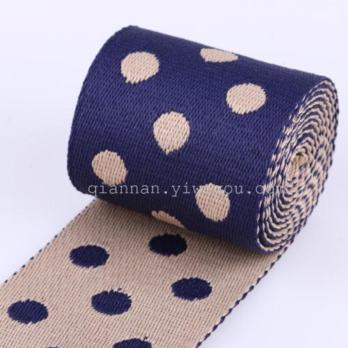 Colorful Big Dots Woven Belt Thickening and Wear-Resistant Yarn-Dyed Strap Bag Strap