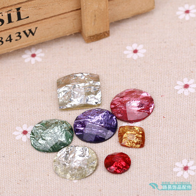 Transparent crystal crystal jewelry accessories DIY foil material artificial crystal color
