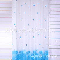 防水防霉时尚印花涤纶浴帘 韩式淋浴卫生间帘布 浴室隔断