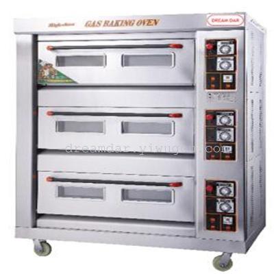 Six layer three plate gas oven pizza oven baked pizza baked bread barbecue