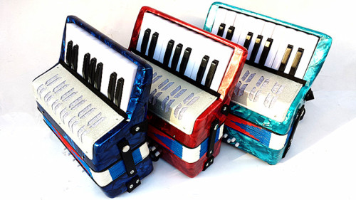 Children‘s Accordion Musical Instrument Toy 8 Bass 17 Key Children‘s Accordion， with Straps， children‘s Accordion 